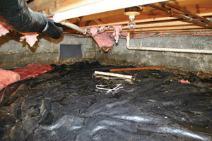 Crawl Space Repair Before in Sacramento