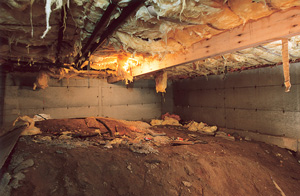 Before view of dirt Crawl Space in Sacramento