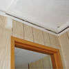 The ceiling and wall separating as the wall sinks with the slab floor in a San Rafael home