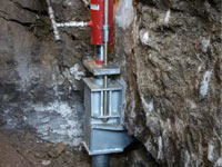 Foundation repair contractors lifting a structure in Santa Rosa.