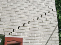 Stair-step cracks showing in a home foundation in Rohnert Park