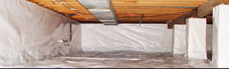 an encapsulated crawl space system in Roseville